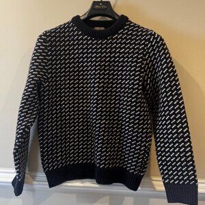 L.L. Bean Classic Ragg Wool Sweater Bird's Eye pattern Small